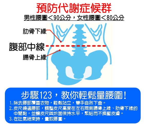 測量腰圍方式