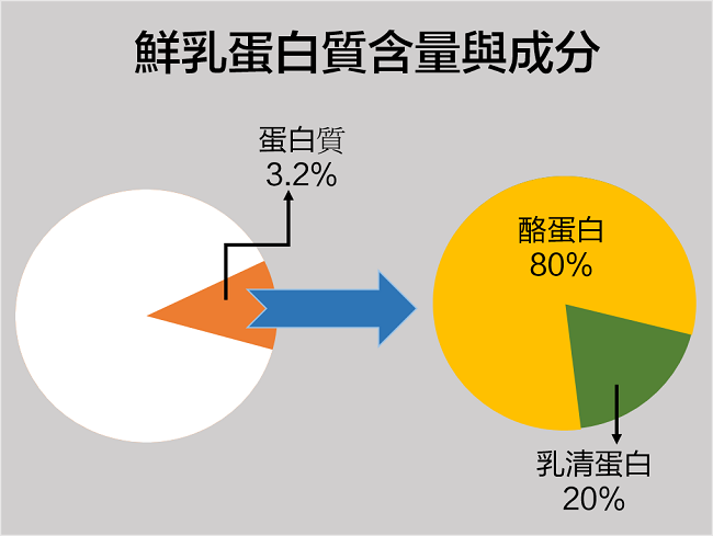 酪蛋白與乳清蛋白