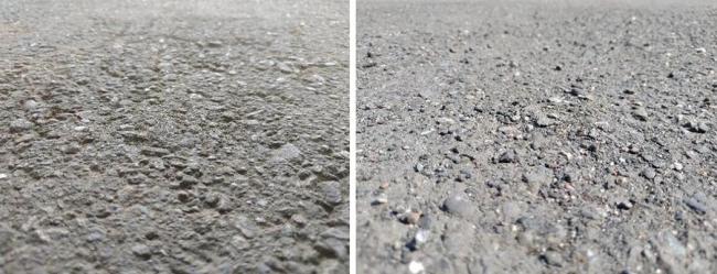 不平整柏油路與柏油碎石