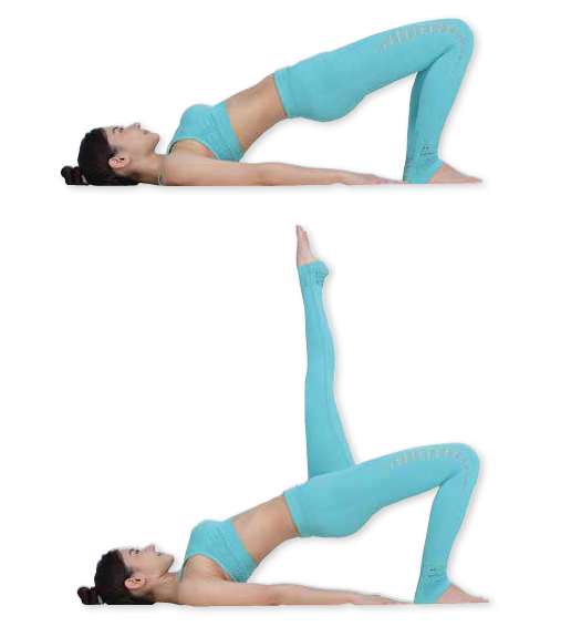 單腳橋式 Shoulder bridge with leg lift