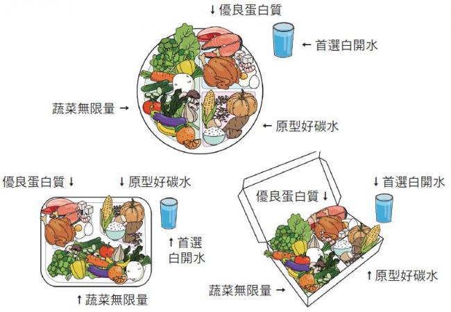 蔡醫師的健康餐盤示範蔬菜、蛋白質、碳水的比例該怎麼分配