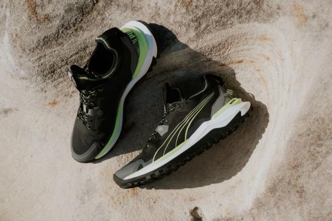 PUMA VOYAGE NITRO 越野氮氣跑鞋搭載雙層中底，採用創新 OPTIFIT 動態調節鞋帶綁繫系統