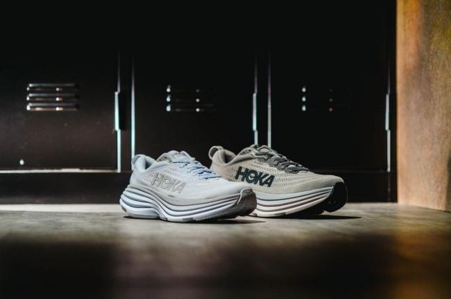 HOKA Bondi 8男款 鯊魚灰迷霧灰、女款 時尚白
