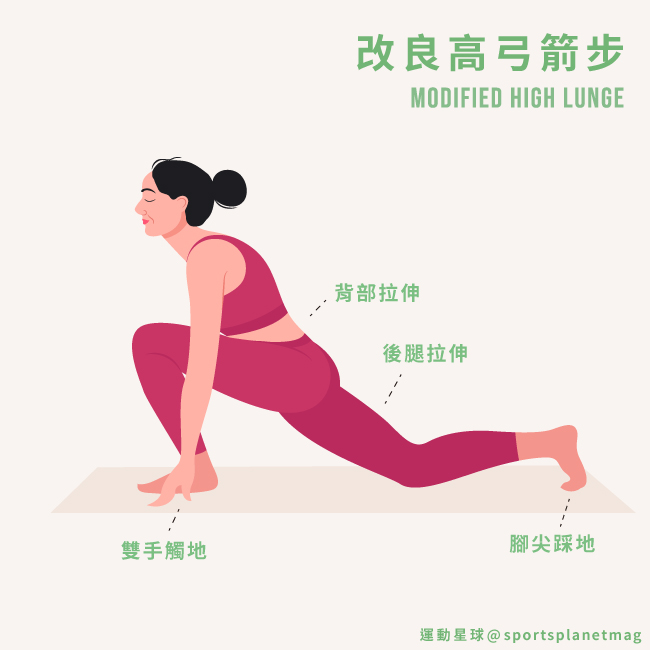 改良高弓箭步 Modified High Lunge