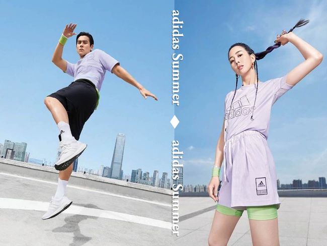 adidas仙氣紫服飾 男神彭于晏女神張鈞甯演繹